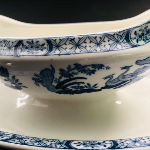 VINTAGE Old Chelsea Furnivals Ltd RARE #647812 Double Spouted Sauce Boat EUC - Picture 4 of 8